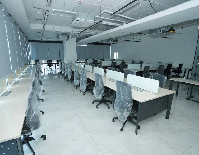 Shared office spaces in Hyderabad business districts