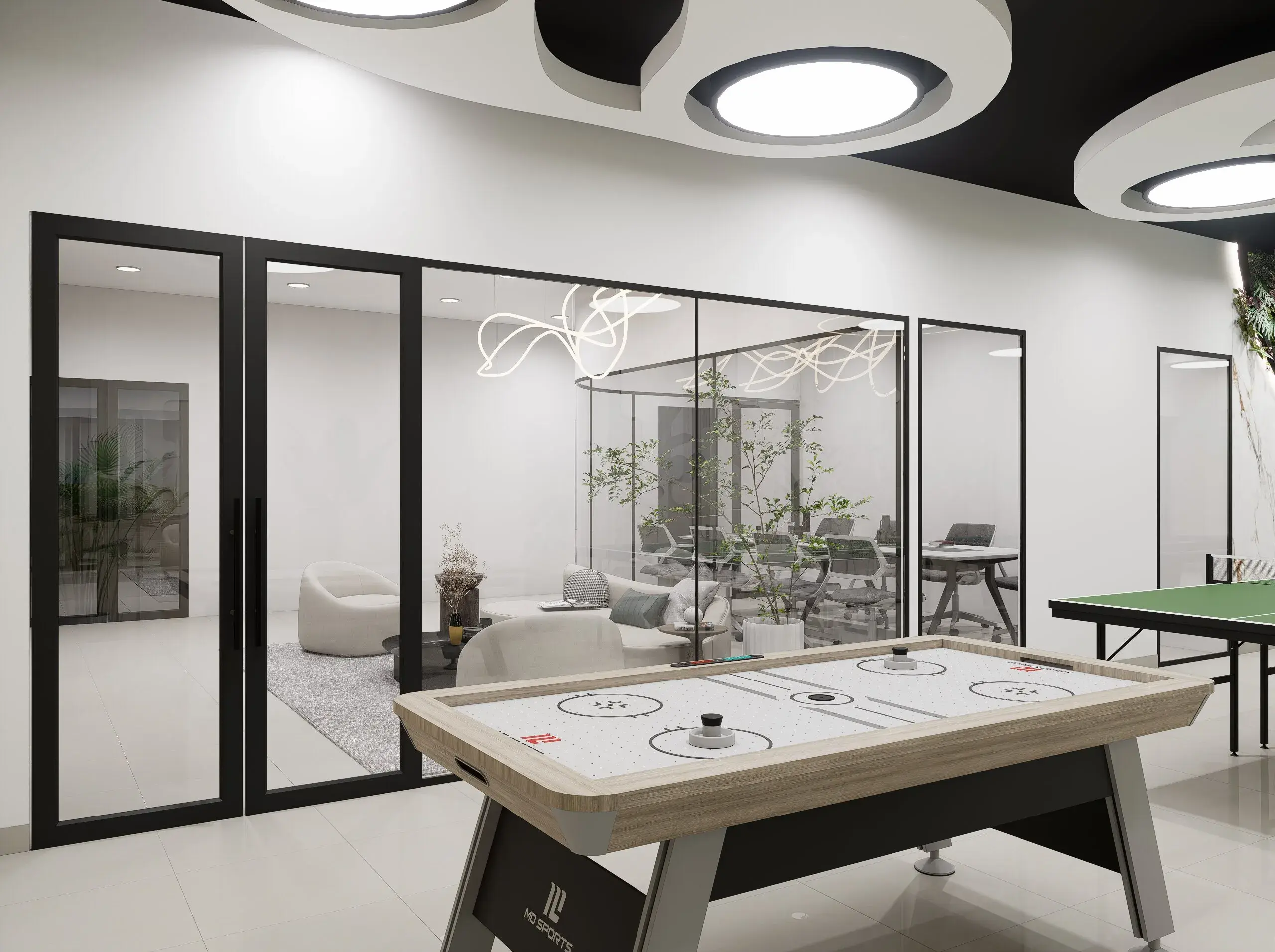 Pantry and refreshments area for coworking members
