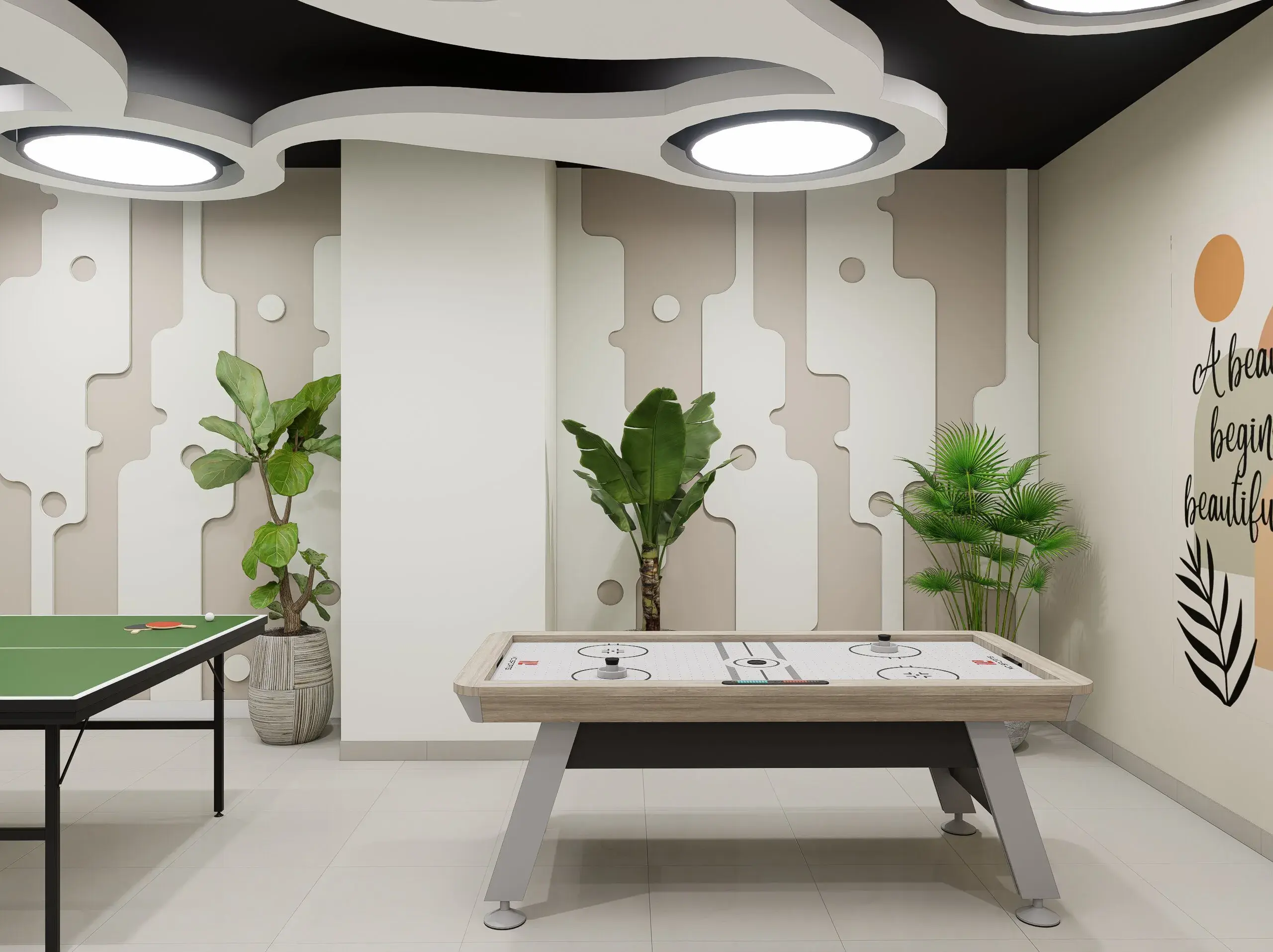 Conference room with presentation equipment